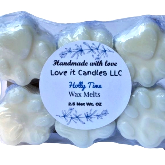 Winter Signature Scented Soy Wax Melts Holly Time Paw Shape 2.5oz great for gift - Picture 2 of 6
